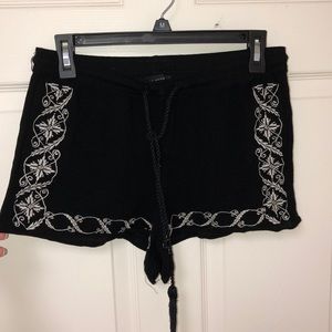 Black flowy shorts